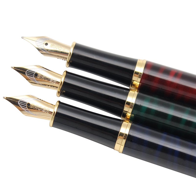 Gullor 5 PCS Classic Metal Fountain Pen B388, Gift Pens with Converters, 5 Colors - Image 5